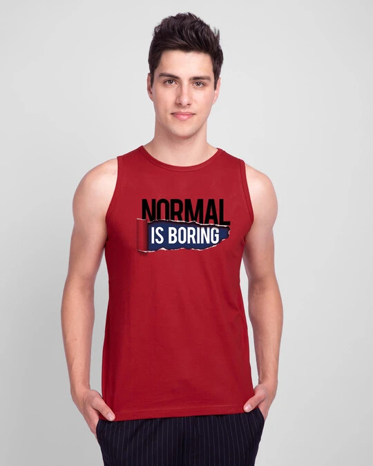 Normal Is Boring Printed Vest