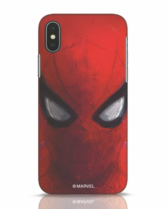 Spiderman Red Printed iPhone X Mobile Cover