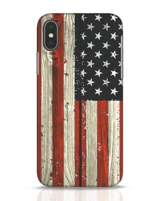 America Flag Printed iPhone X Mobile Cover